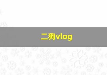 二狗vlog