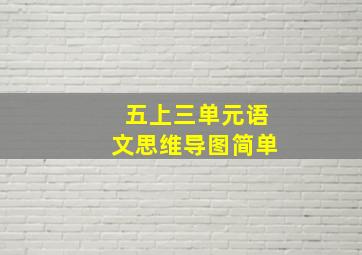 五上三单元语文思维导图简单