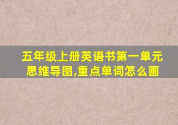 五年级上册英语书第一单元思维导图,重点单词怎么画