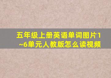 五年级上册英语单词图片1~6单元人教版怎么读视频