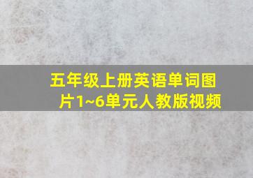 五年级上册英语单词图片1~6单元人教版视频