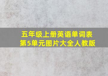 五年级上册英语单词表第5单元图片大全人教版