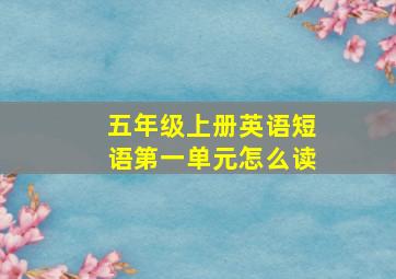 五年级上册英语短语第一单元怎么读