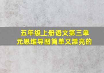 五年级上册语文第三单元思维导图简单又漂亮的