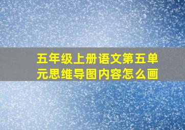 五年级上册语文第五单元思维导图内容怎么画