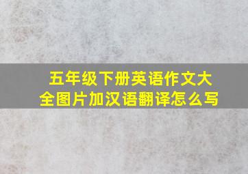 五年级下册英语作文大全图片加汉语翻译怎么写