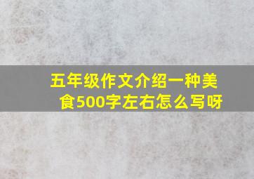 五年级作文介绍一种美食500字左右怎么写呀