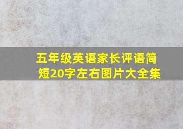 五年级英语家长评语简短20字左右图片大全集