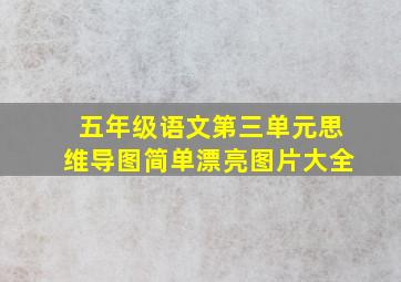 五年级语文第三单元思维导图简单漂亮图片大全