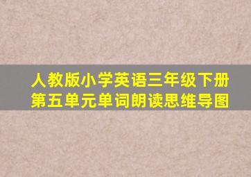 人教版小学英语三年级下册第五单元单词朗读思维导图