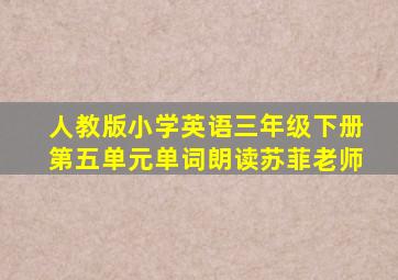 人教版小学英语三年级下册第五单元单词朗读苏菲老师