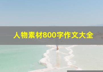 人物素材800字作文大全