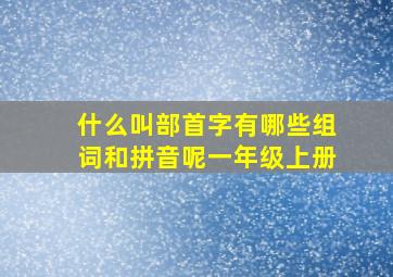 什么叫部首字有哪些组词和拼音呢一年级上册