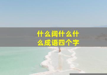 什么阔什么什么成语四个字