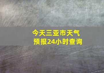 今天三亚市天气预报24小时查询