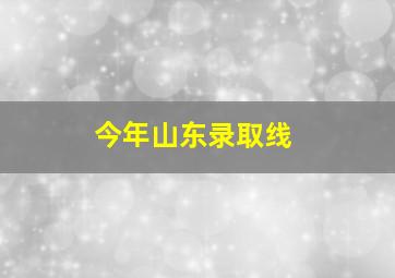 今年山东录取线