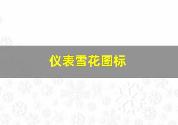 仪表雪花图标