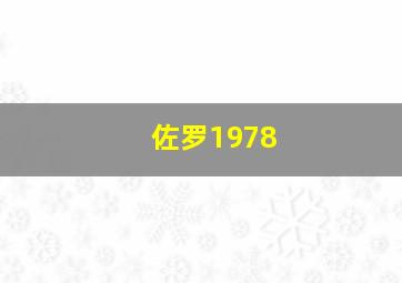 佐罗1978