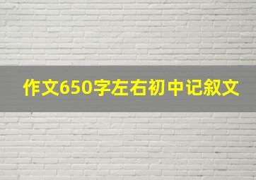 作文650字左右初中记叙文