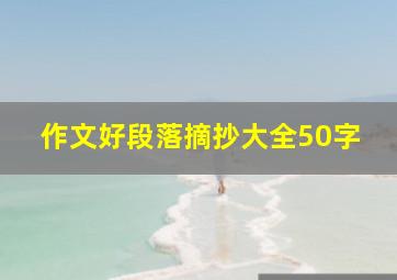 作文好段落摘抄大全50字