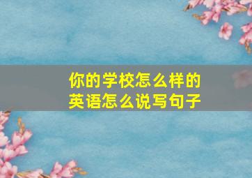 你的学校怎么样的英语怎么说写句子