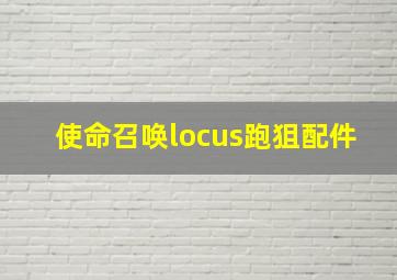 使命召唤locus跑狙配件