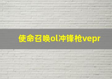 使命召唤ol冲锋枪vepr