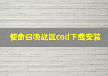 使命召唤战区cod下载安装