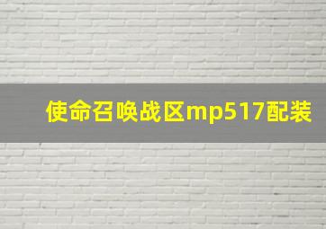 使命召唤战区mp517配装