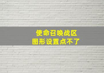 使命召唤战区图形设置点不了