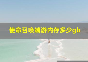 使命召唤端游内存多少gb