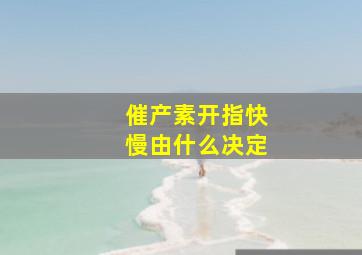 催产素开指快慢由什么决定