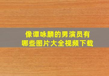 像谭咏麟的男演员有哪些图片大全视频下载