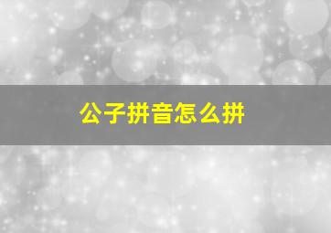 公子拼音怎么拼