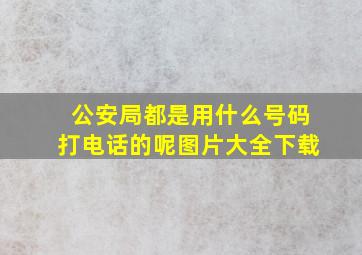 公安局都是用什么号码打电话的呢图片大全下载