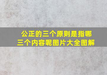 公正的三个原则是指哪三个内容呢图片大全图解