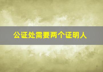 公证处需要两个证明人