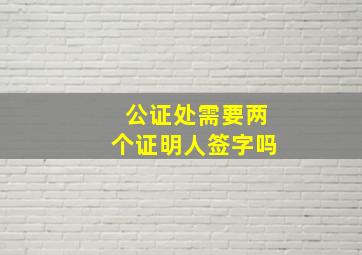 公证处需要两个证明人签字吗