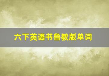 六下英语书鲁教版单词