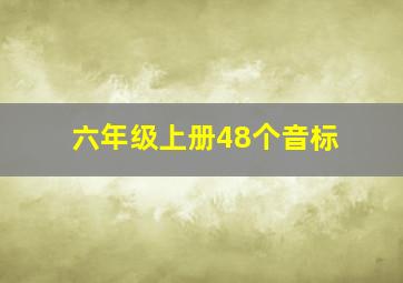 六年级上册48个音标