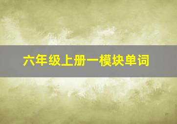 六年级上册一模块单词