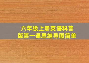 六年级上册英语科普版第一课思维导图简单