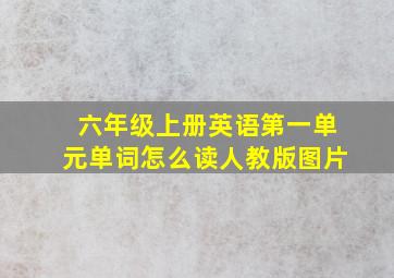 六年级上册英语第一单元单词怎么读人教版图片