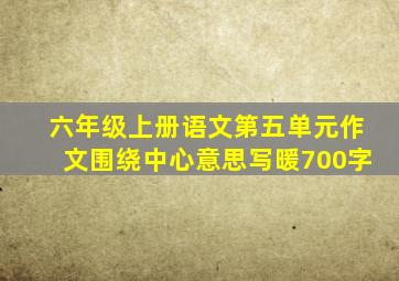 六年级上册语文第五单元作文围绕中心意思写暖700字