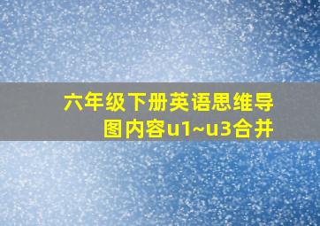 六年级下册英语思维导图内容u1~u3合并