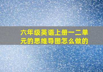 六年级英语上册一二单元的思维导图怎么做的