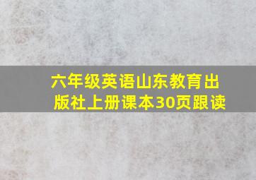 六年级英语山东教育出版社上册课本30页跟读