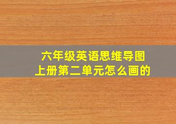 六年级英语思维导图上册第二单元怎么画的