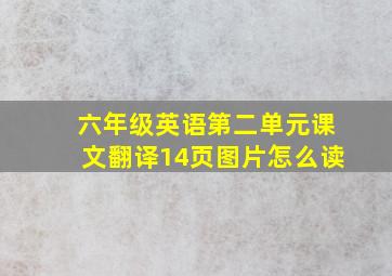 六年级英语第二单元课文翻译14页图片怎么读