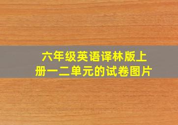 六年级英语译林版上册一二单元的试卷图片